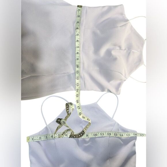 NWT XSCAPE Midi Maxi Scuba Crepe Asymmetric Flounce Dress Size 6 - Picture 12 of 13